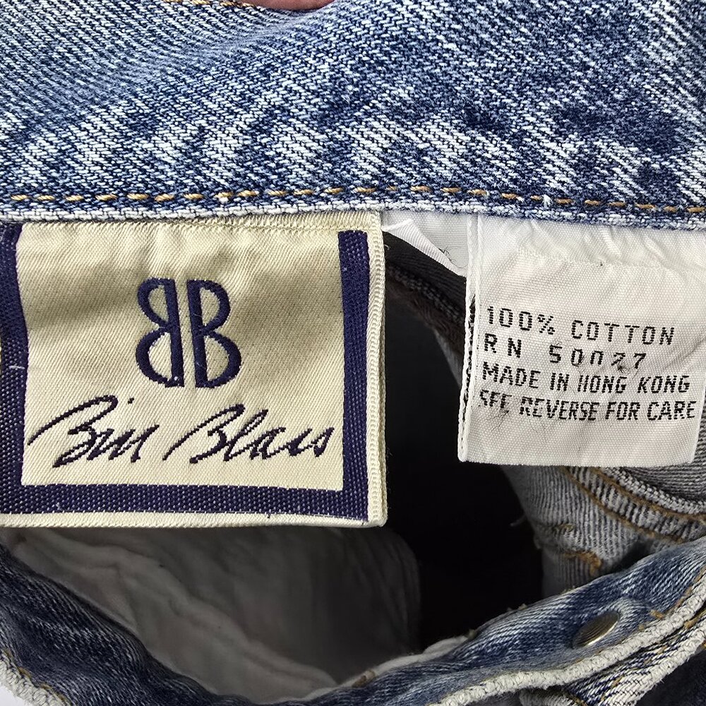 Bill Boss Mom Jeans Denim 12 High Waist Pleat Front Taper Stone Wash Vintage 90s - Picture 6 of 9